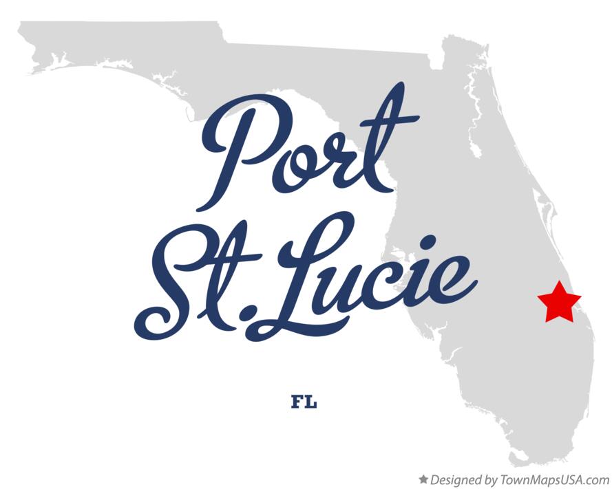 Map of Port St. Lucie on Florida's Treasure Coast